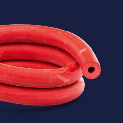 Rubber tubing Ø 6/16mm strength 5mm, -per meter- "red-vacuum type"