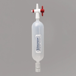 Gas sampling tubes, PP, with one straight bore stopcock and one screw fitting