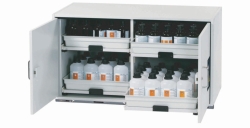 Acid-Base cabinet SL-Classic-UB 1100x570x600 mm, with 4 drawers RAL 7035