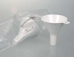 Disposable powder funnels, PS, white