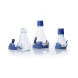 Schüttelkolben 125 ml, PC Schikanenboden, steril, mit DuoCap-Verschluss, VE=24 (WPFBC0125S)