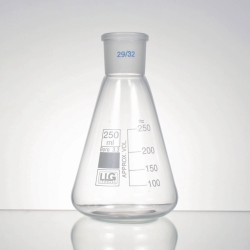 Erlenmeyer flasks with standard ground joint, borosilicate glass 3.3