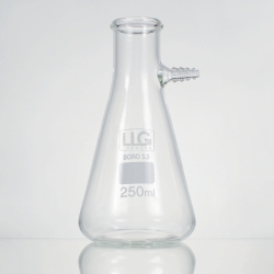 Saugflaschen mit Tubus, Borosilikatglas 3.3