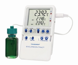 Temperature data logger Traceable<sup>®</sup> Excursion-Trac™, with 1 bottle probe