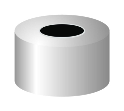 Aluminium crimp caps N 13, silver center hole, pack of 100