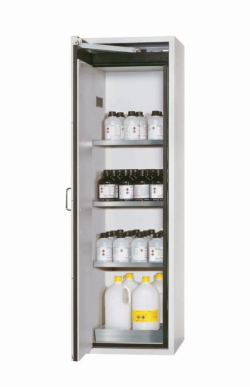 Safety cabinet S-CLASSIC-90 WDASL 596 x 616 x 1968 mm, RAL 7035/7035, 3x shelf, 1x perforated sheet insert