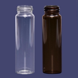 Vials 40 ml, N24, amber 27.5x95 mm, w/o screw cap, pack of 100