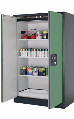 Saftey cabinet Q-CLASSIC-90 WD 1200 x 615 x 1955 mm (WxDxH), RAL 7016/RAL 6011, 3 shelves,