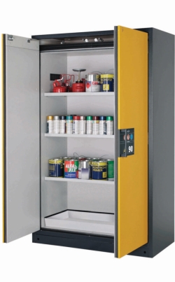 Saftey cabinet Q-CLASSIC-90 WD 1200 x 615 x 1955 mm (WxDxH), RAL 7016/RAL 1004, 3 shelves,