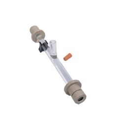 Polarimeter tube, PEEK end, centre fill, glass, central arm, for HCl - 200mm