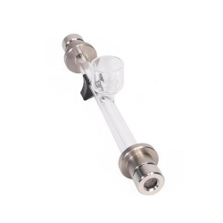 Polarimeter tube, glass, cup fill metal endcaps: 200mm