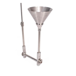 Polarimeter tube, XPC, funnel, stainless steel silica windows, 100 mm