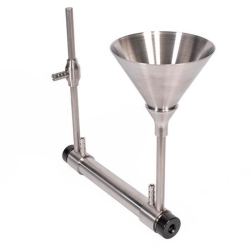 Polarimeter tube, water-jacketed, funnel, stainless steel, silica windows,100mm