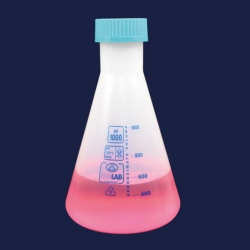Erlenmeyer flask 50 ml PP, with screw cap