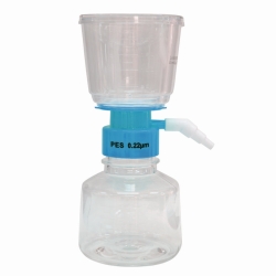 Vakuumfiltrationssysteme, blaue Kappe, PES-Membran, steril