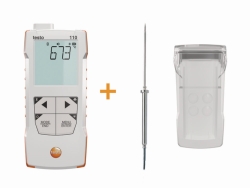 Temperatur-Messgeräteset testo 110 Food, mit Edelstahl-Lebensmittelfühler