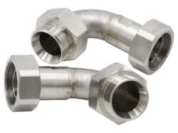 Elbow fittings 90° M38x1.5 inside / outside, pack of 2