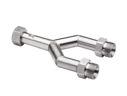 Twin distributor adapter M24x1.5, 1x M24x1.5 internal to 2x M24x1.5 external