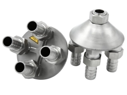 Quad distributing adapter G 3/4" female with barbed fittings for hose 3/4" l.w., pack of 2