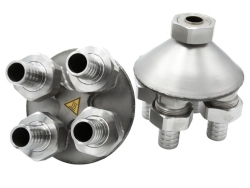 Quad distributing adapter G1 1/4" inside with barbed fittings for hose 1" l.w., pack of 2