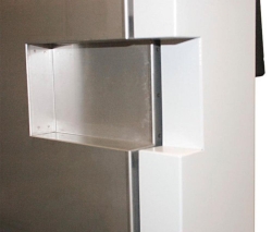 Notch-type access port Notch feed-through in the door 100 x 35 mm