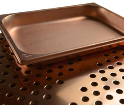 Copper interior fittings 3x slide-in plate (solid copper) and 1x water bowl (copper-plated)