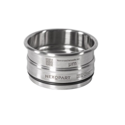 Analysensiebe mit Edelstahlrahmen 120X40mm mit Metalldrahtgewebe aus Edelstahl, w 2,500mm nach DIN ISO 3310-1