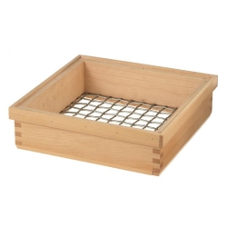 Analysensiebe 300x300x80 mm 0,25 mm Mw., mit Buchenholzrahmen Metalldrahtgewebe