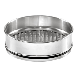 Test Sieve for tobacco w. st. steel frame 200x50mm st. steel-perforated plate w. slot holes w 2,00x50mm