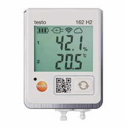 Online-Feuchte-Datenlogger testo 162 H2, mit einem Anschluss für Temperatur- und Feuchtefühler