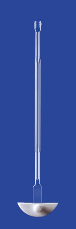 Stirrer with lateral blade for round-bottom flasks 100 ml, NS 29/32, blade 125 x 24 x 3 mm