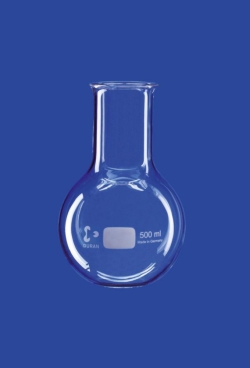 Flat bottom flask 500 ml, wide neck beaded rim