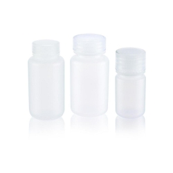 Weithalsflaschen 30 ml (1 oz), PE-LD auslaufresistent, mit 28-410 Schraubverschluss, natur, VE=72