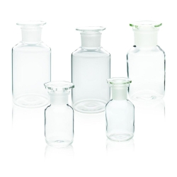 Reagenzflasche 250 ml, Enghals klar, Stopfengröße 34/35, VE=10