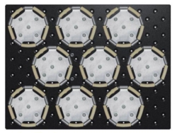 Austauschbare Plattform f&uuml;r Innova&reg; 2150, 61 × 46 cm (24 × 18 in), Phenoplast, Vorbest&uuml;ckte Plattform f&uuml;r 2-L-Erlenmeyerkolben