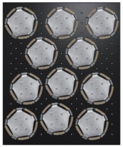 Austauschbare Plattform f&uuml;r Innova&reg; 5000, 83 × 68 cm (32 × 27 in), Vorbest&uuml;ckte Plattform f&uuml;r 4-L-Erlenmeyerkolben