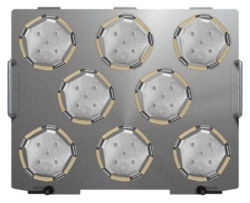 2.8 L Fernbach flask dedicated platform, 8 clamps