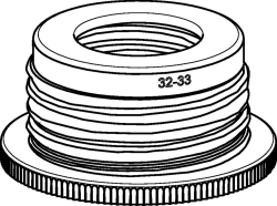 Bottle thread adapter from GL 45 to GL 32, ETFE