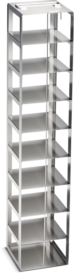 Freezer Rack: Innova&reg; C585, C760, CryoCube&reg; FC660 series, locking rod, 3 in/76 mm, side access, stainless steel