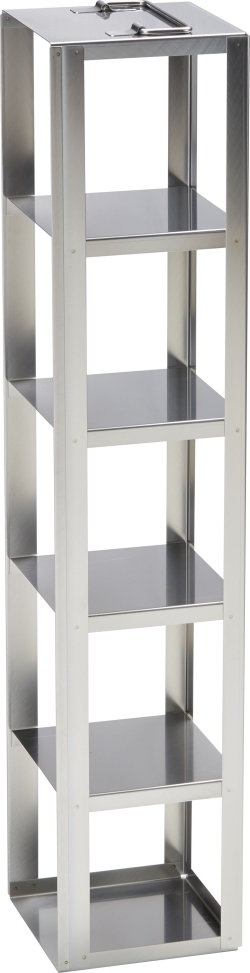 Freezer Rack: Innova&reg; C585, C760, CryoCube&reg; FC660 series, 5 in/127 mm, side access, stainless steel