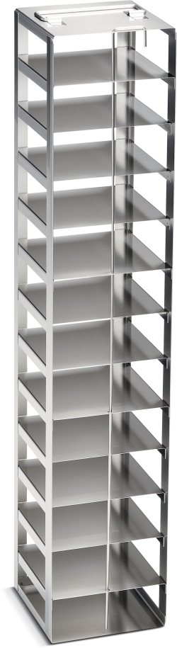 Freezer Rack: CryoCube&reg; FC660 series, locking rod, 2 in/53 mm, side access, stainless steel