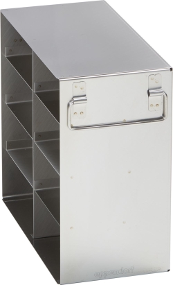 Freezer Rack: Innova&reg; U101, CryoCube&reg; F101h, 2.5 in/64 mm, side access, stainless steel