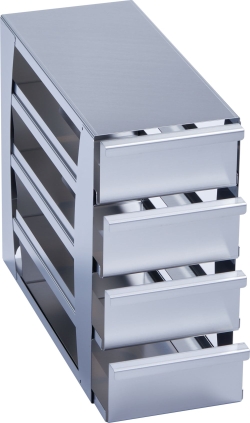 Freezer Rack: Innova&reg; U101, CryoCube&reg; F101h, 2.5 in/64 mm, drawer, stainless steel
