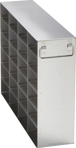 Freezer Rack: CryoCube&reg; F740 series (3-compartment, MAX), 2.5 in/64 mm, side access, stainless steel
