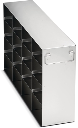 Freezer Rack: CryoCube&reg; F740 series (5-compartment, MAX for 5th comp.), 3 in/76 mm, side access, stainless steel