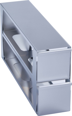 Freezer Rack: CryoCube&reg; F740 series (5-compartment, MAX for 5th comp.), 5 in/127 mm, drawer, stainless steel