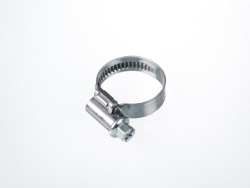 Worm-threaded hose clips stainless steel