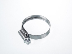 Worm-threaded hose clips stainless steel