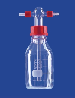 Gas washing bottles acc. to Drechsel, complete, DURAN<sup>®</sup> tubing
