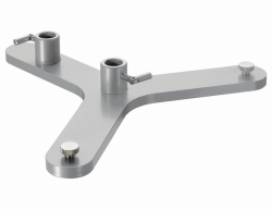 Stativdreifüße DUO, Stahl pulverbeschichtet, mit Gelenkschraube, für 2 Stäbe